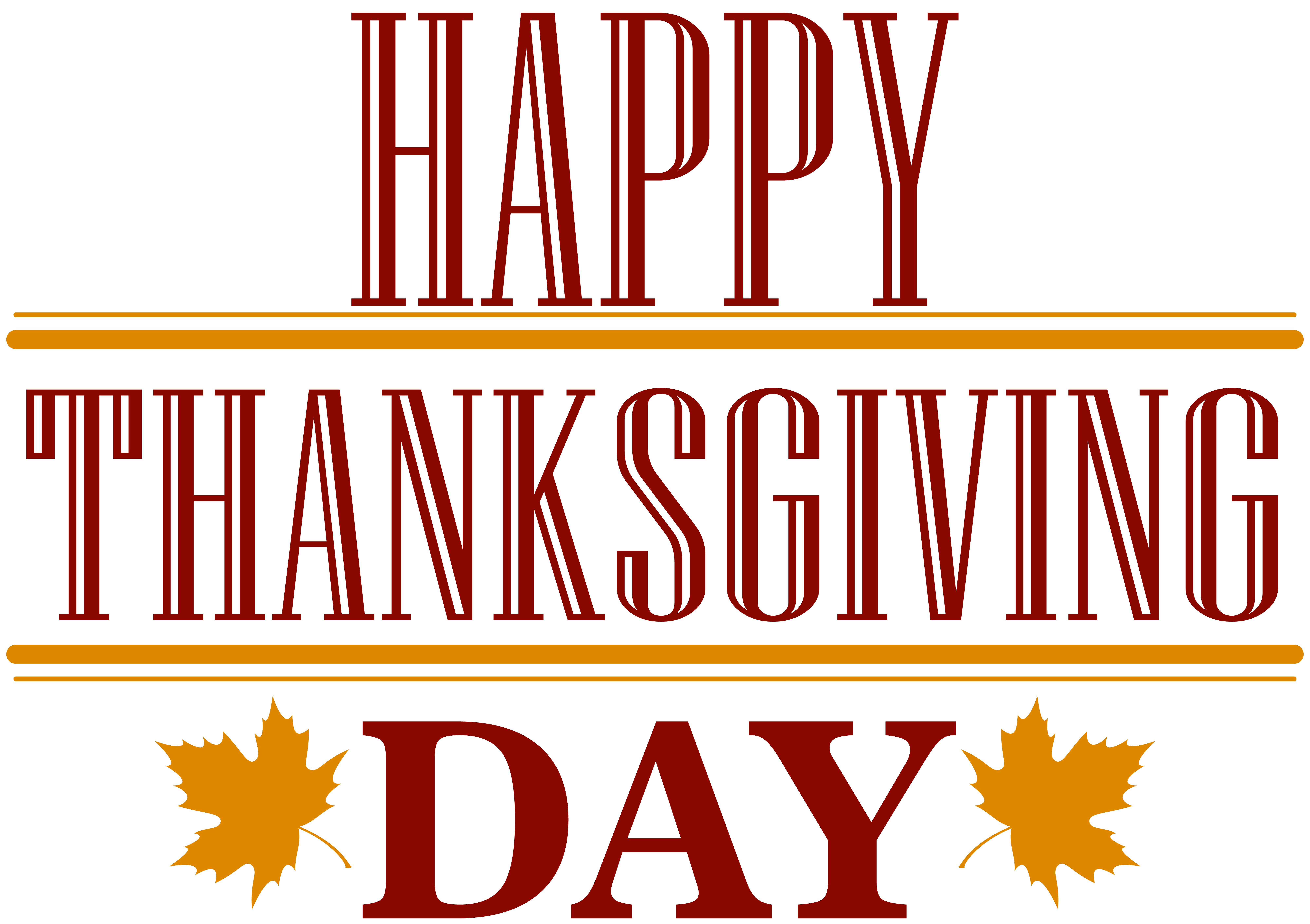 Happy Thanksgiving Day Text PNG Image.