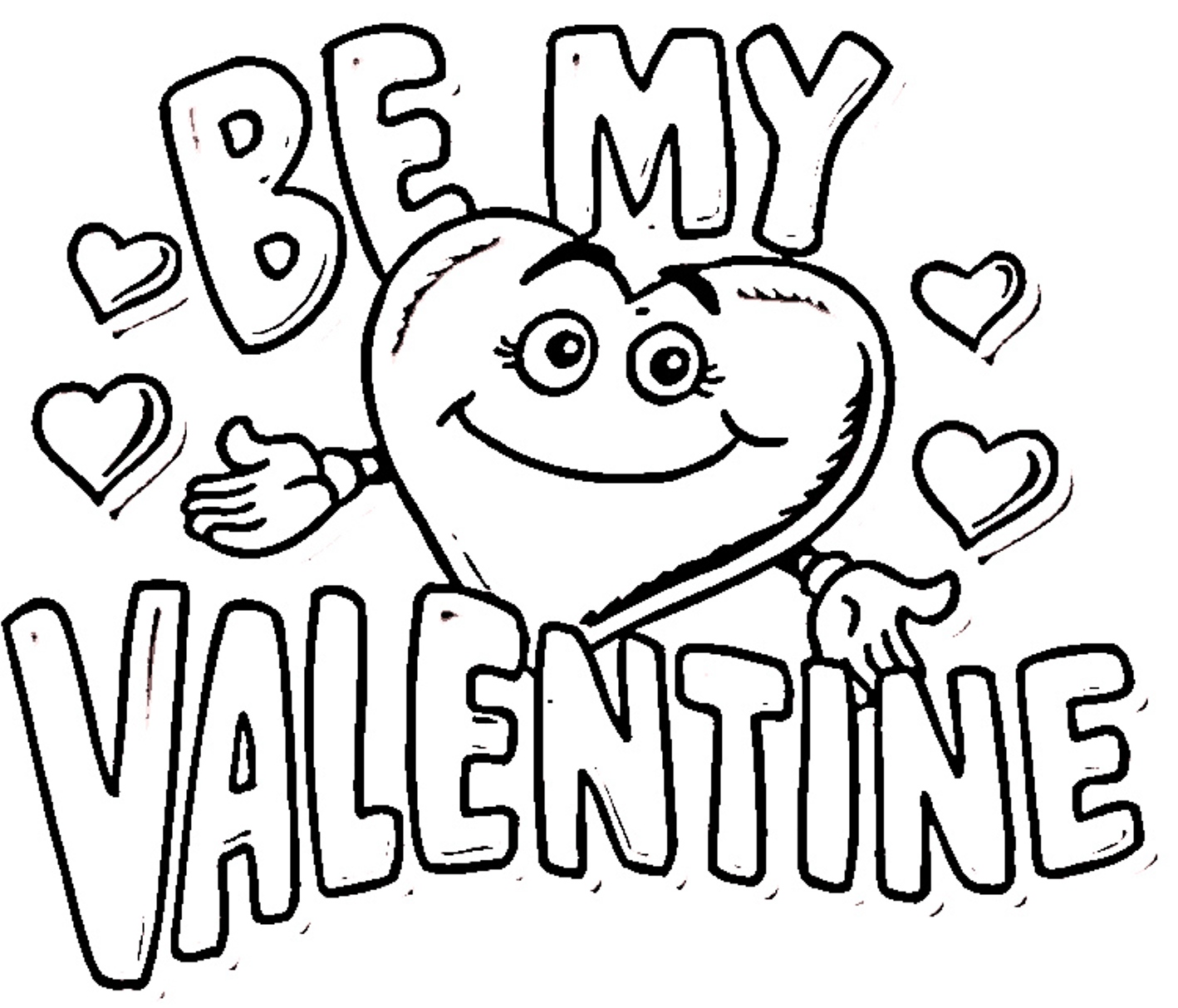 Free Printable Coloring Valentines Day Cards