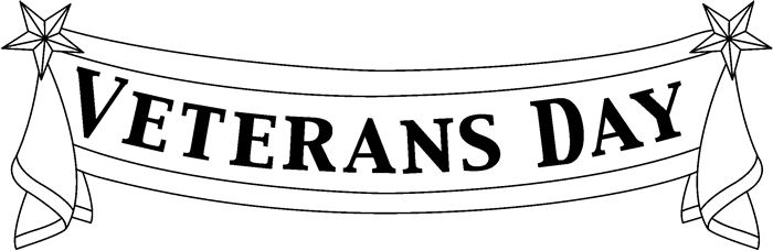 Veterans Day Black And White Clipart.