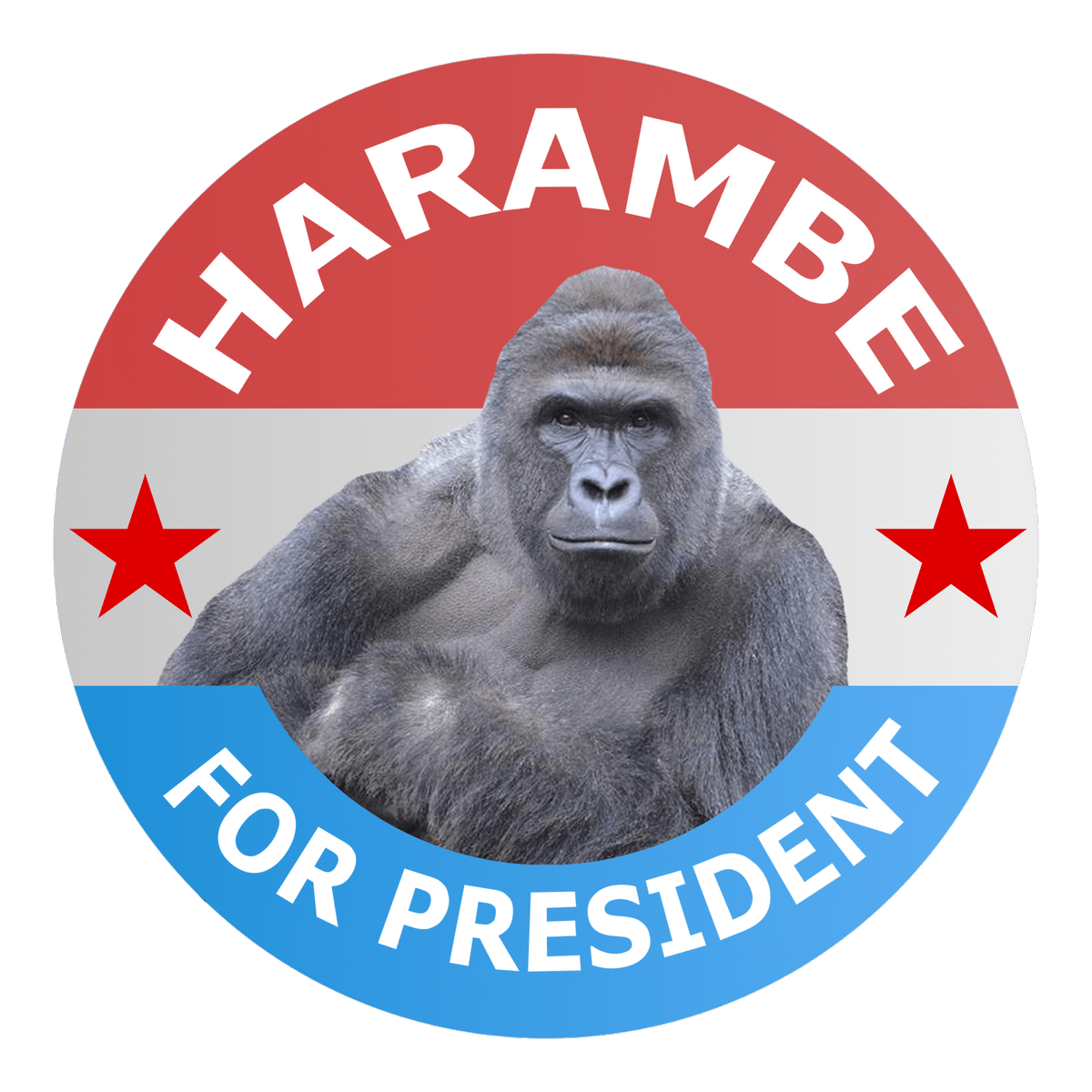 Harambe For President transparent PNG.