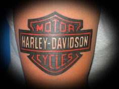 Harley Davidson Bike Logo Tattoo.