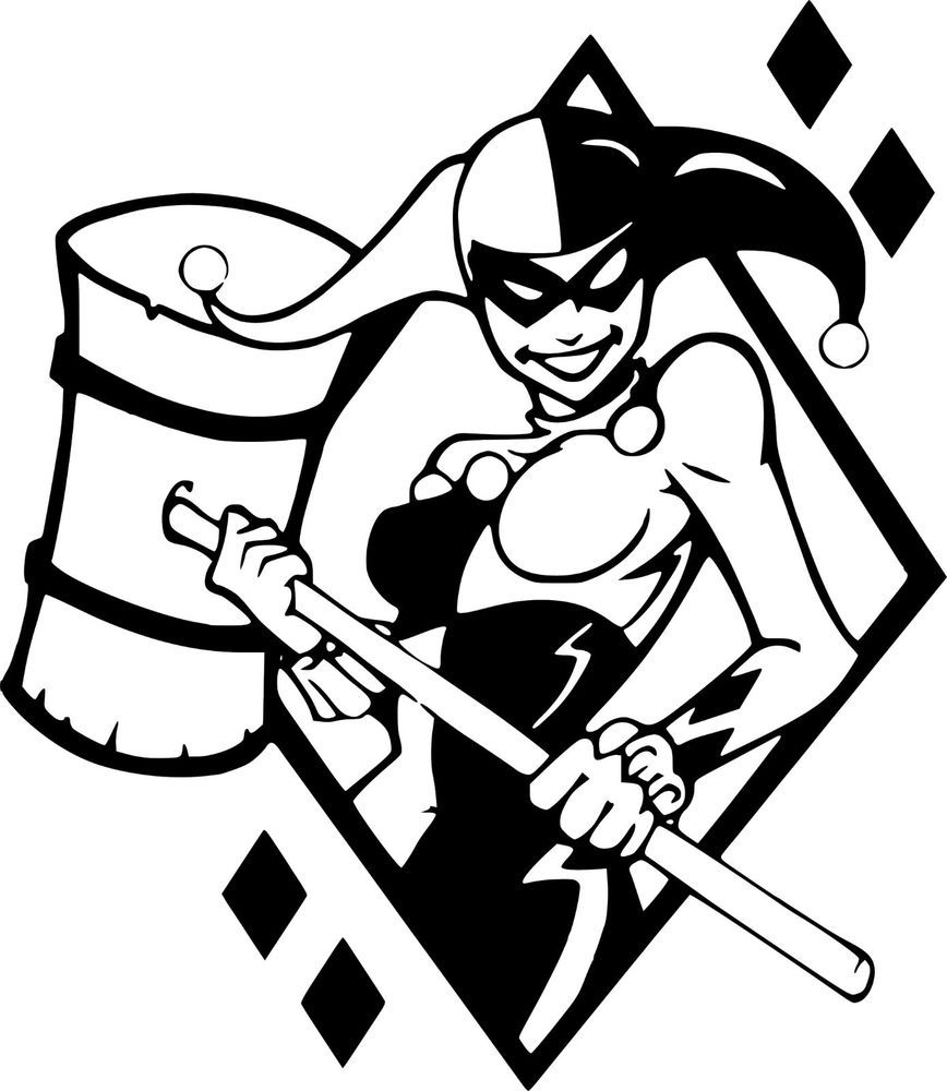 harley quinn clipart black and white 10 free Cliparts Download images