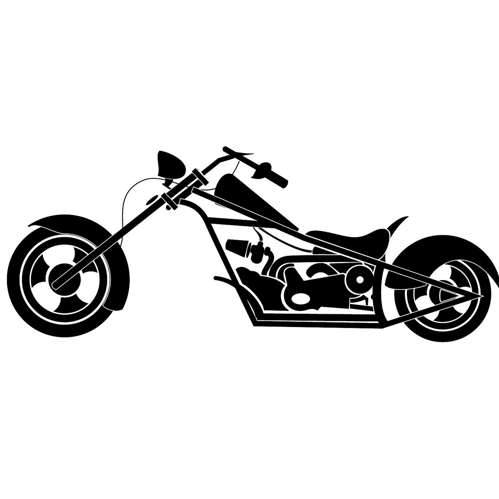 Silhouette Harley Davidson Clipart.