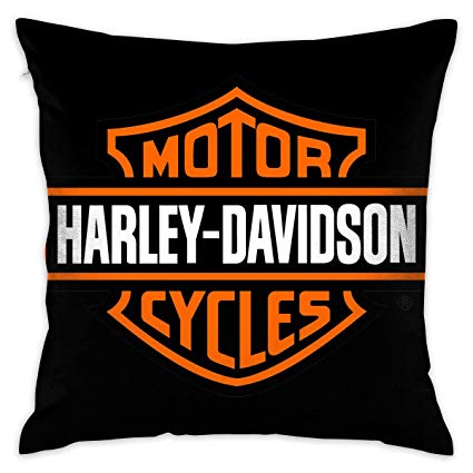JIAYICENK Harley Davidson Logo Decorative Throw Pillow Covers Case  Pillowcases 18x18 in.