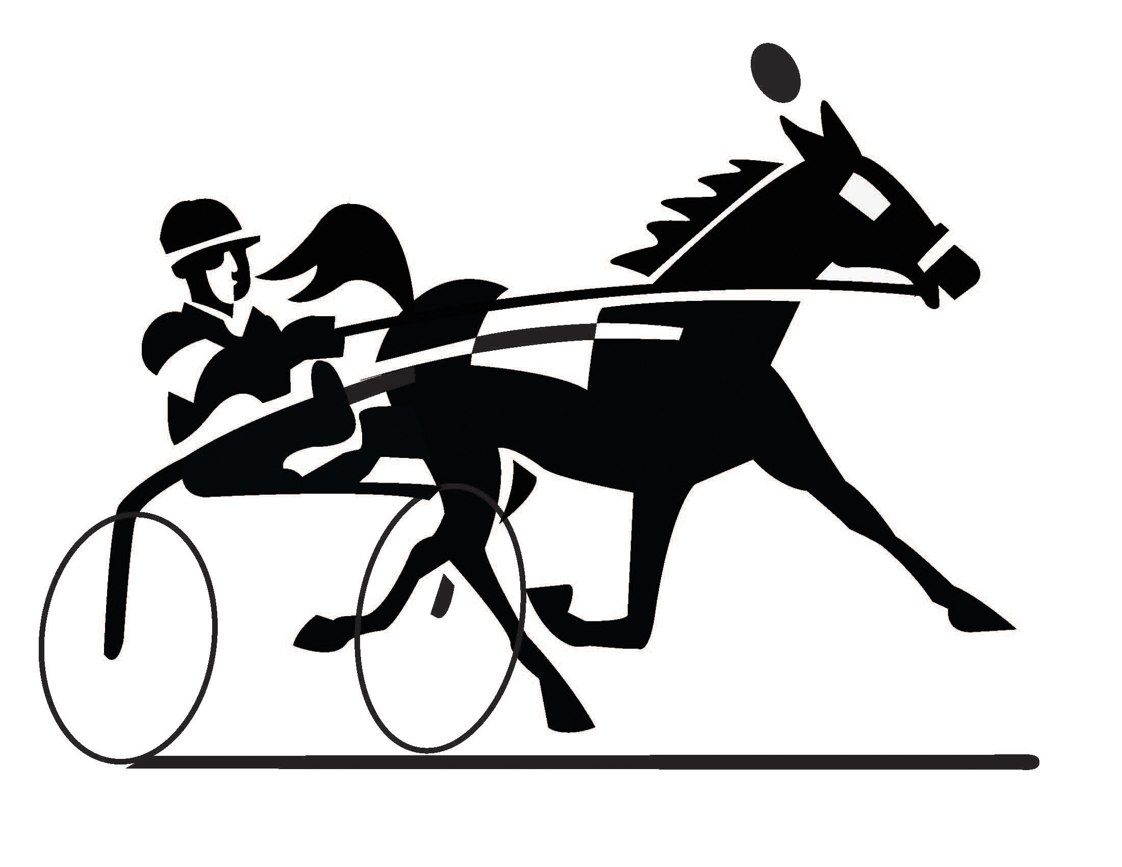 Harness horse racing clip art.