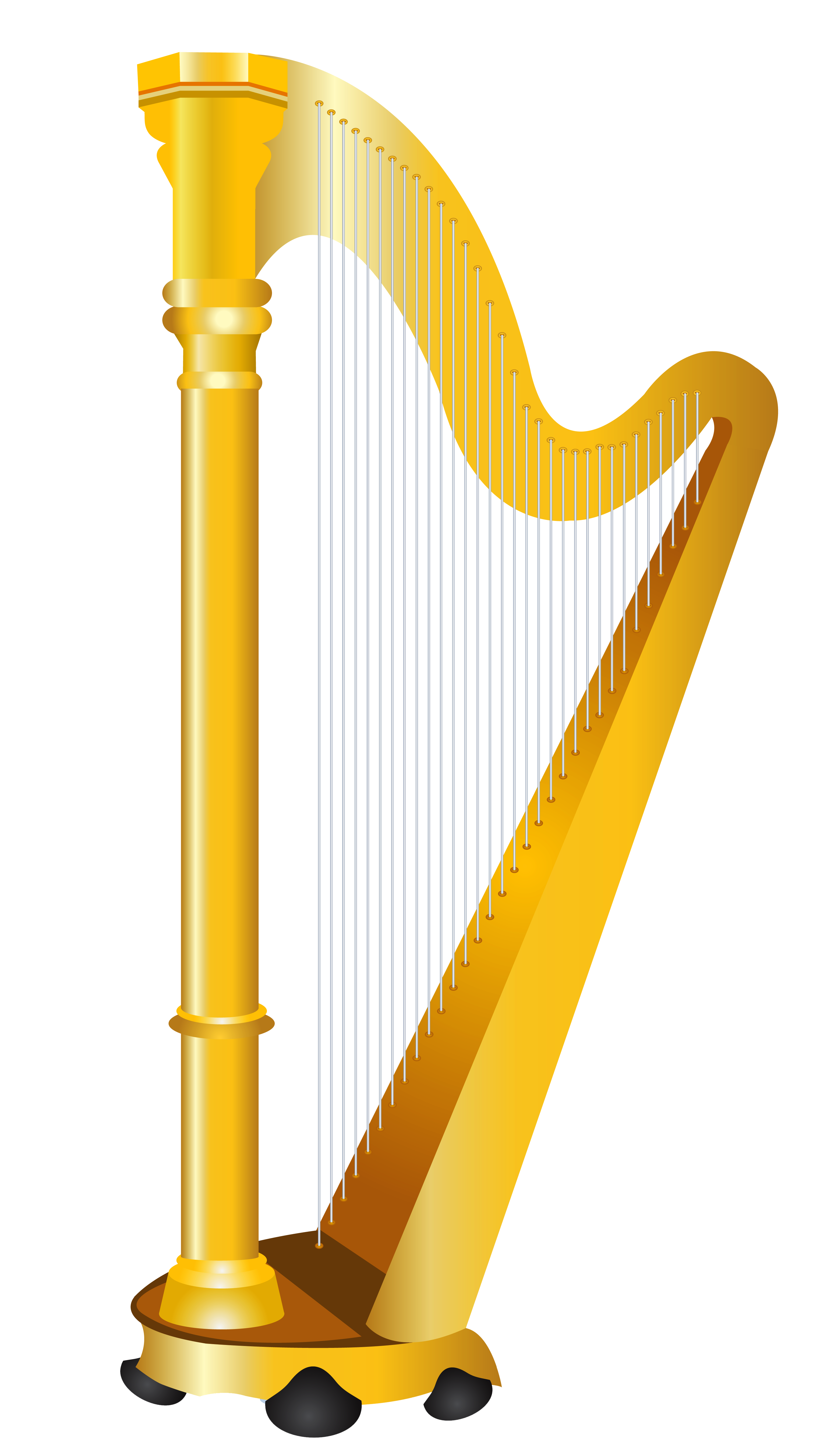 Golden Harp Clipart.