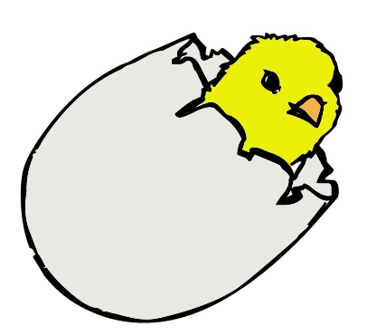 Chick hatching clipart.