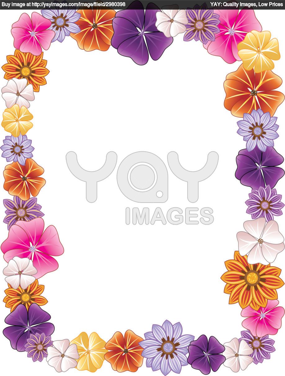 Flower Border Clip Art.