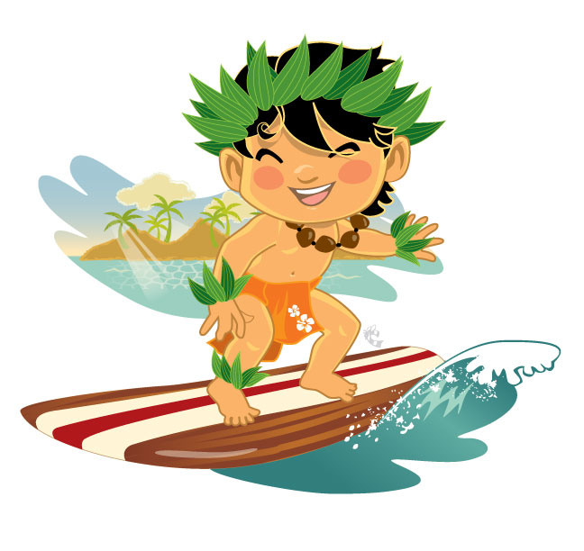 Hawaiian Boy Clipart.