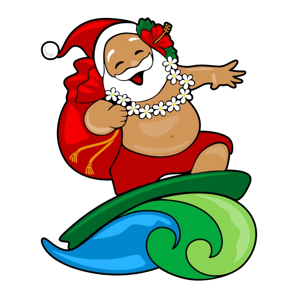 Hawaiian Christmas Clipart.