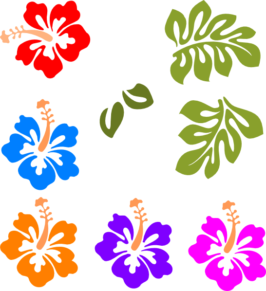 Hawaiian Flower Clip Art.