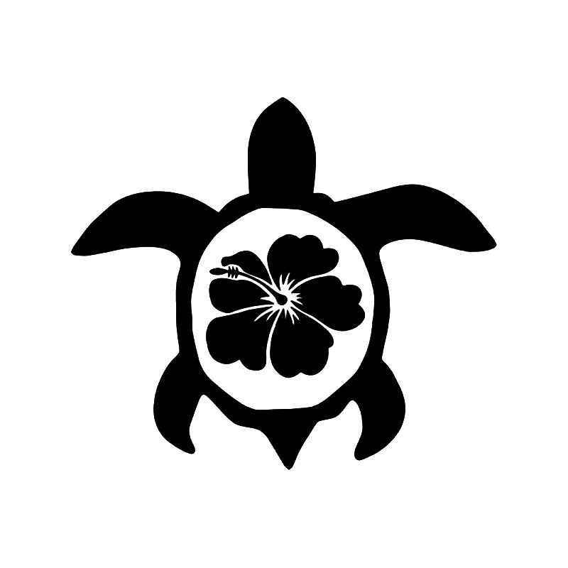 Hawaiian Turtle Drawing.