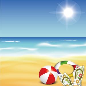 Best Summer Resort And Beach Rest Objects Vector Clipart Draw.