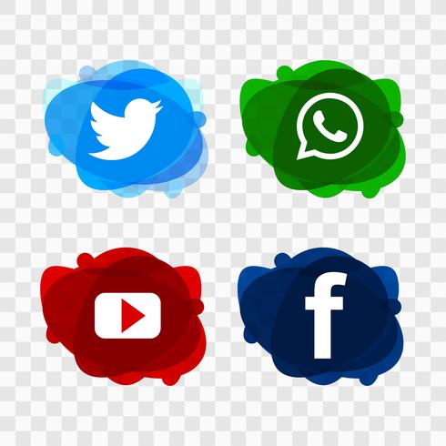 Modern social media icons set design vector.