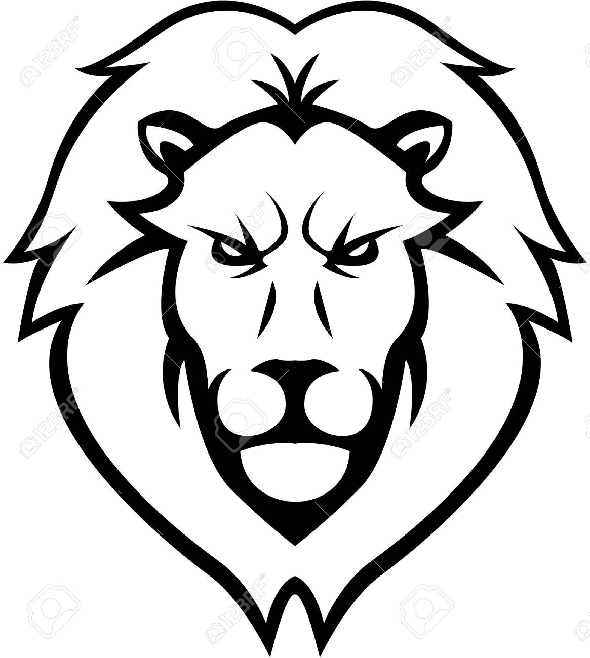 lion head black and white clipart 20 free Cliparts ...