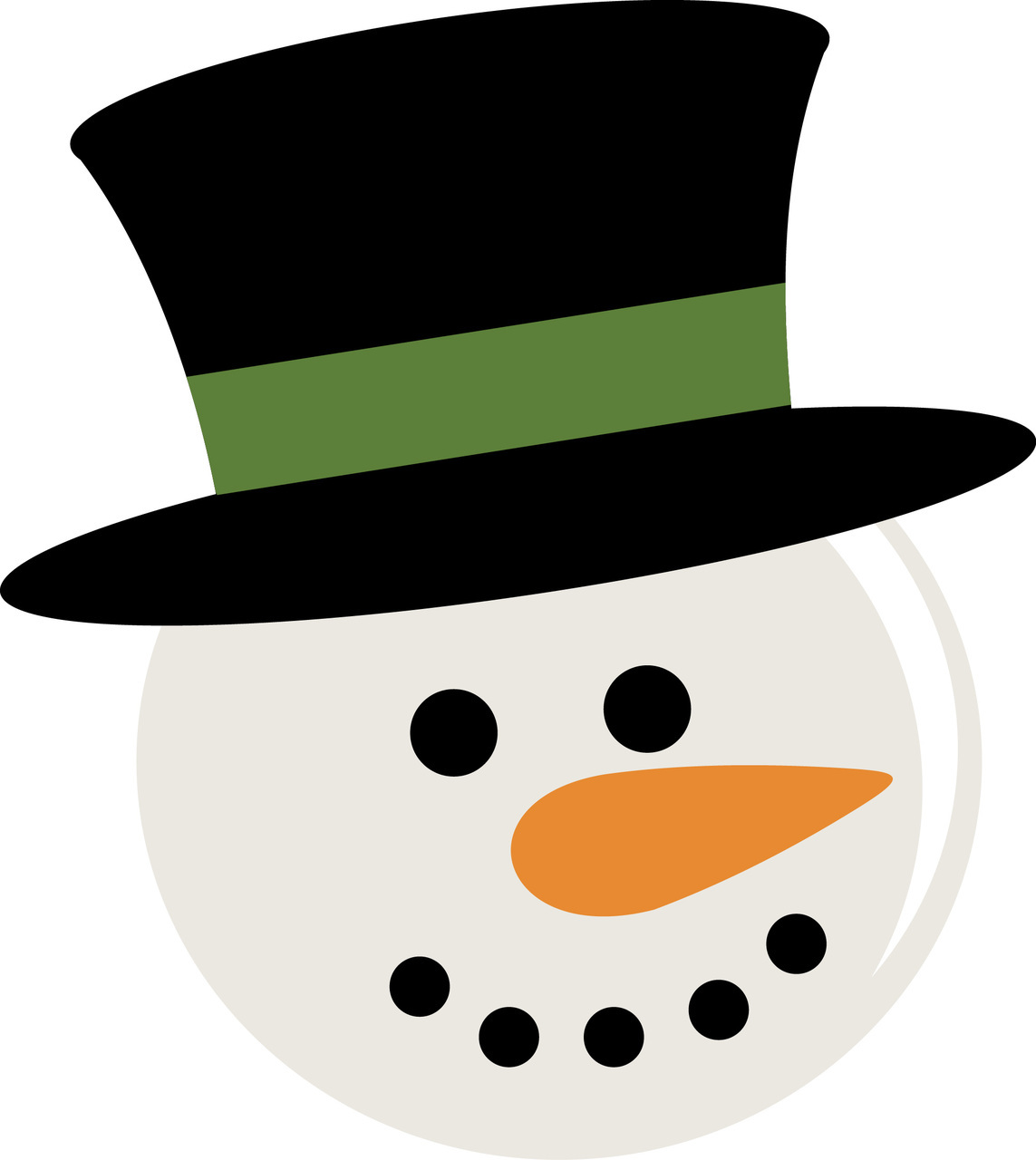 Snowman Head Ornament Clipart.