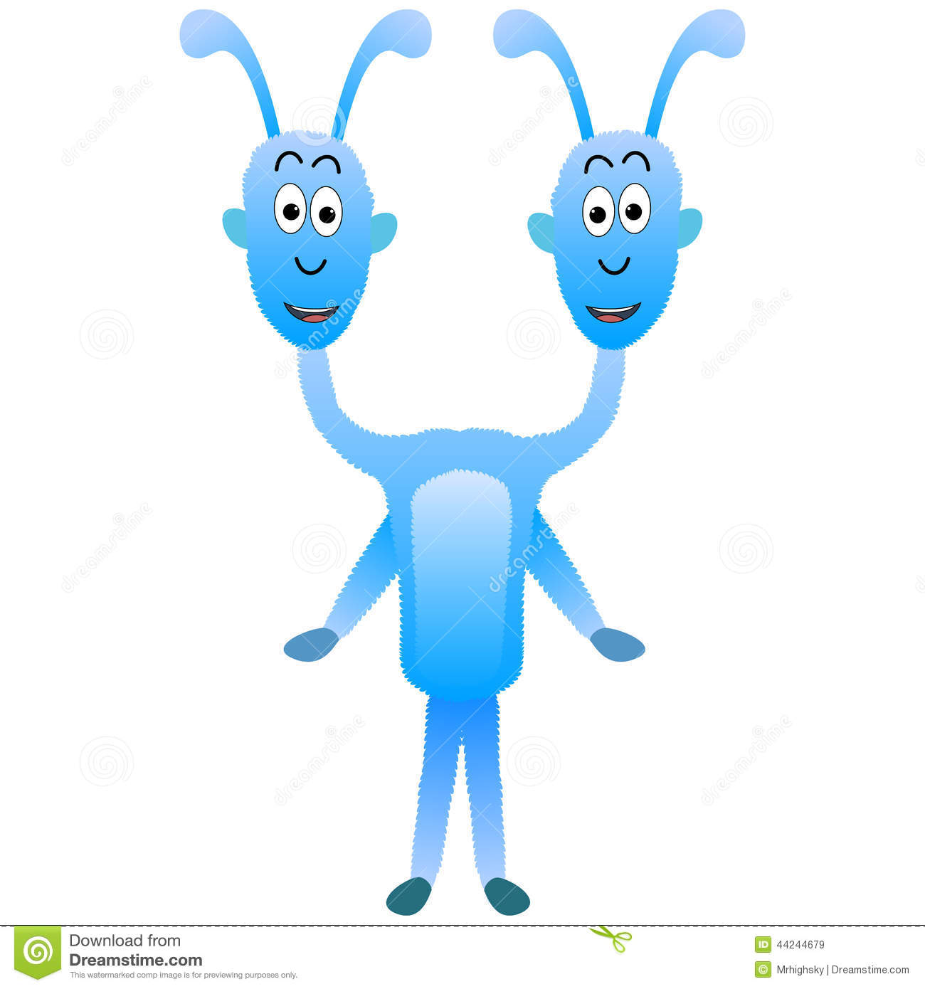 Two Headed Monster Clipart.