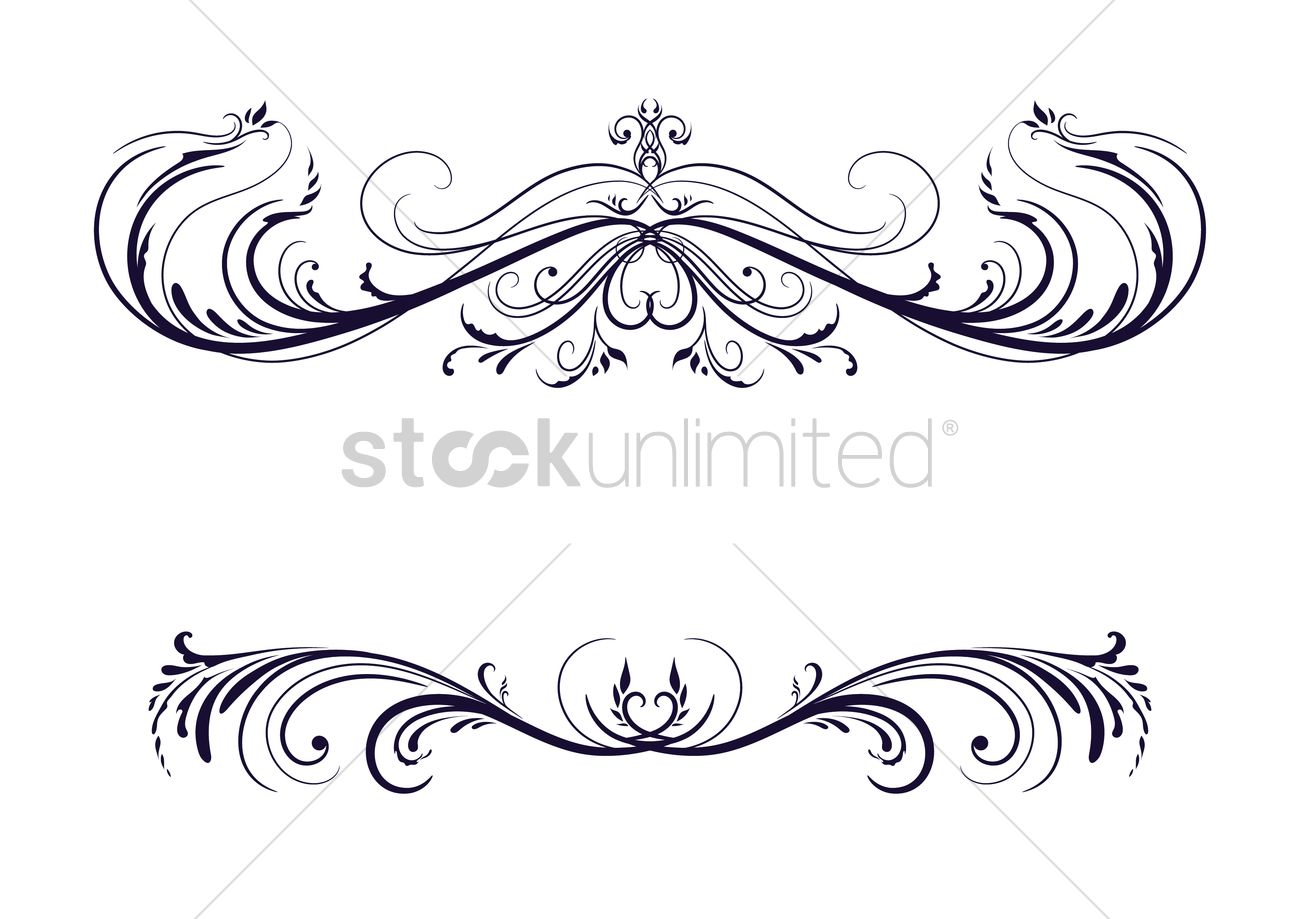 Vintage header and border design Vector Image.