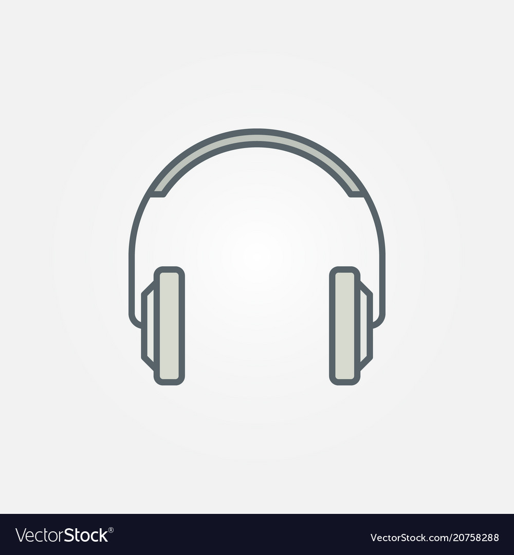 Headphones simple icon or logo.