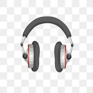 Black Headphones PNG Images.
