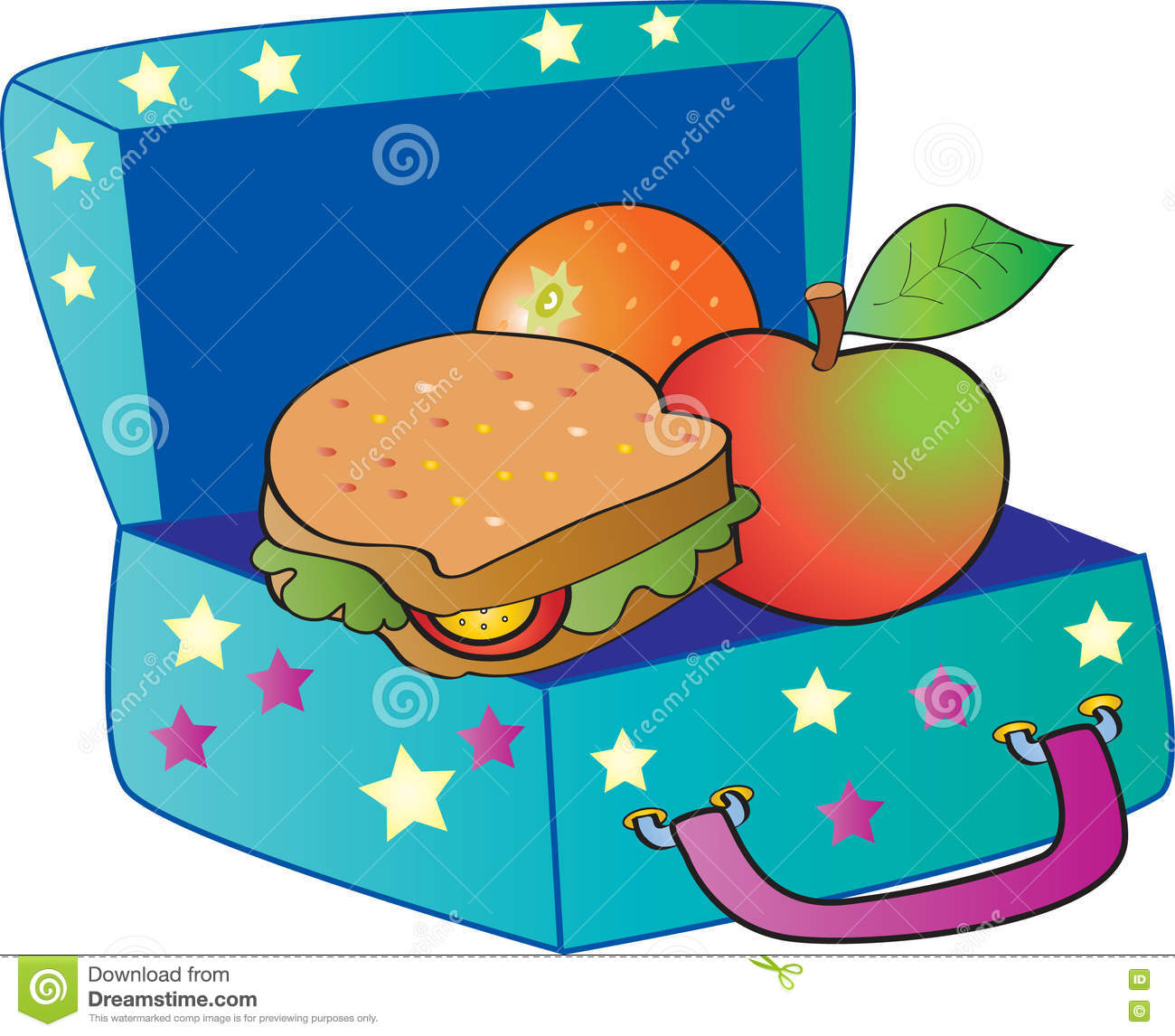 Healthy Lunch Box Clipart.