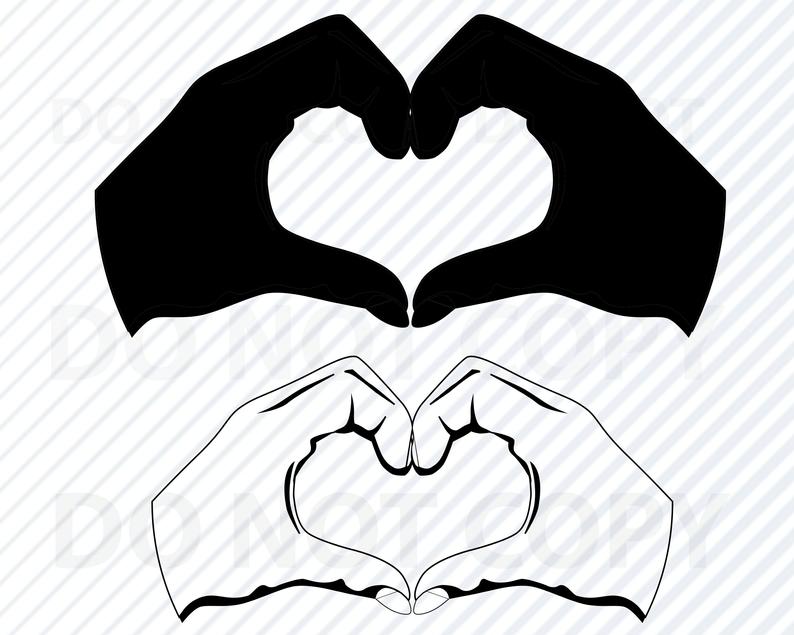 Heart hands SVG File for Cricut.