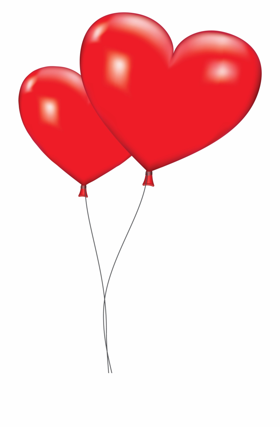Large Red Heart Balloons Png Clipart Picture.