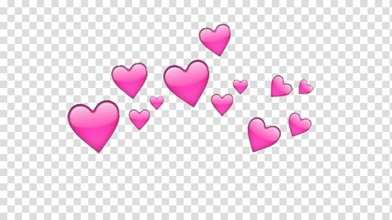 Pink heart illustration, Emoji Heart , booth transparent background.