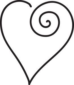 Clipart Heart Black And White.