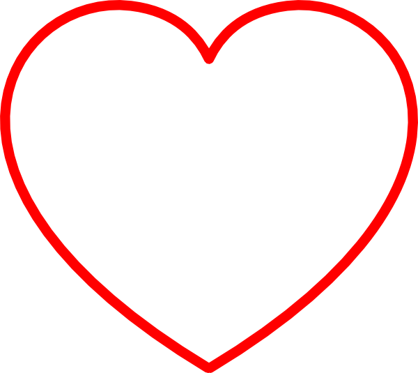 Red Heart Outline Clip Art at Clker.com.