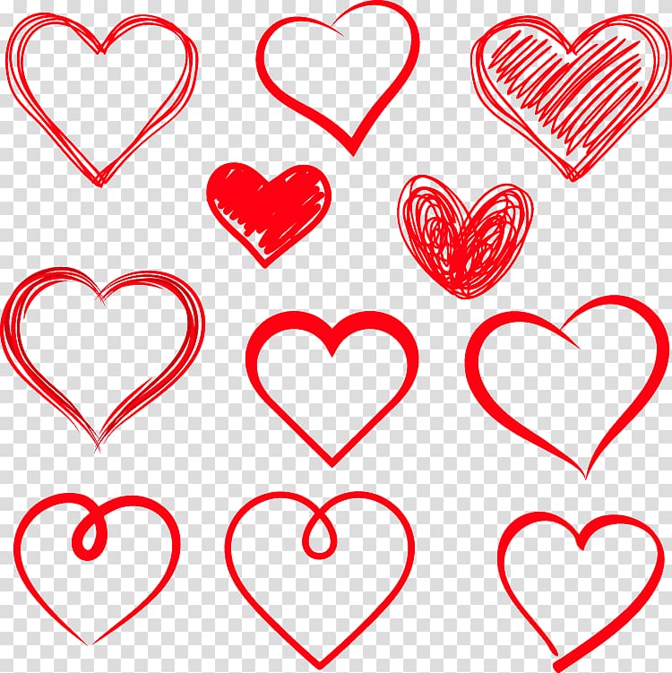 Red heart , Drawing Heart , Cute heart transparent.