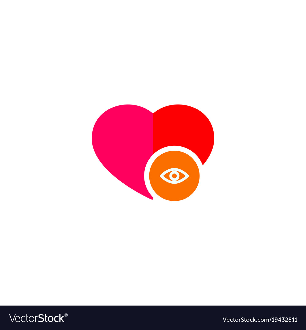 Eyes of the heart Vector Image.