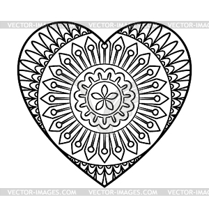 Heart Mandala Clipart.