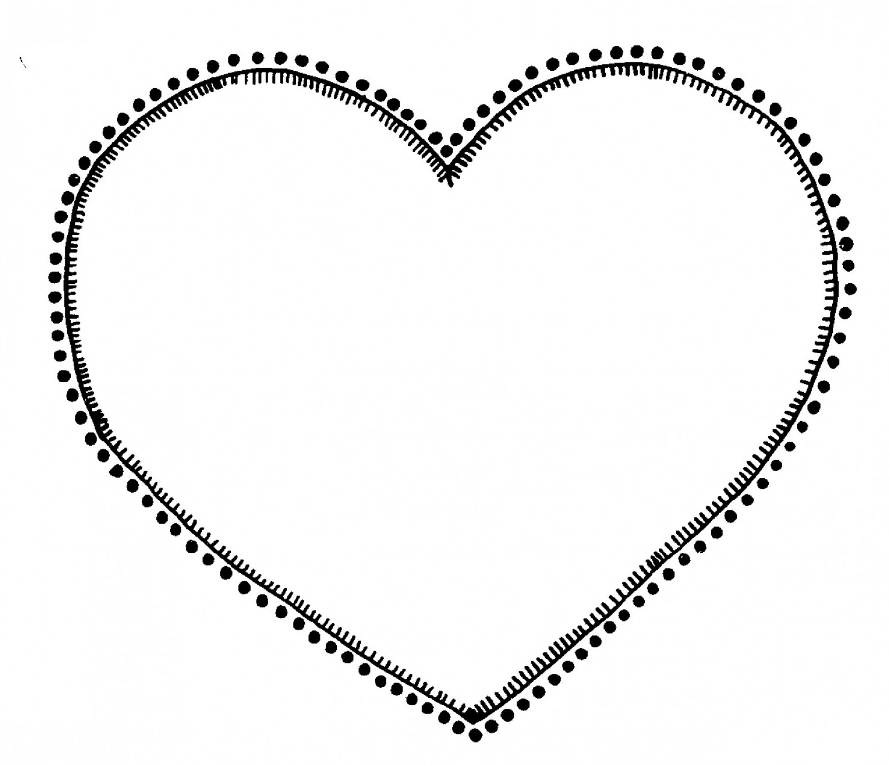 Heart Outline Clipart Black And White Black And White Heart.