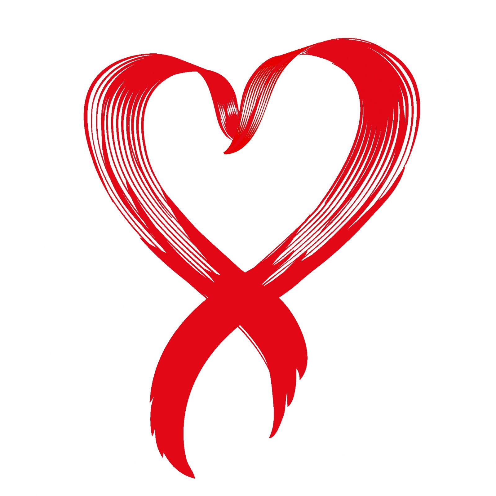 Love awareness ribbon vector.