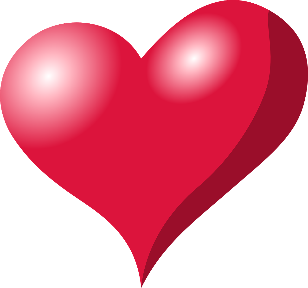 Heart Red Love Shapes Symbols PNG.