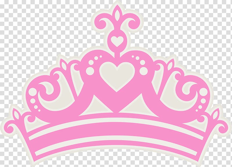 Pink and white crown illustration, Crown Princess Tiara , crown.