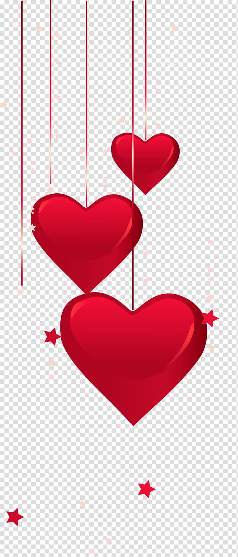Three red hearts illustration, Heart Valentine\\\'s Day.