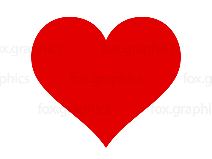 Red heart vector shape.