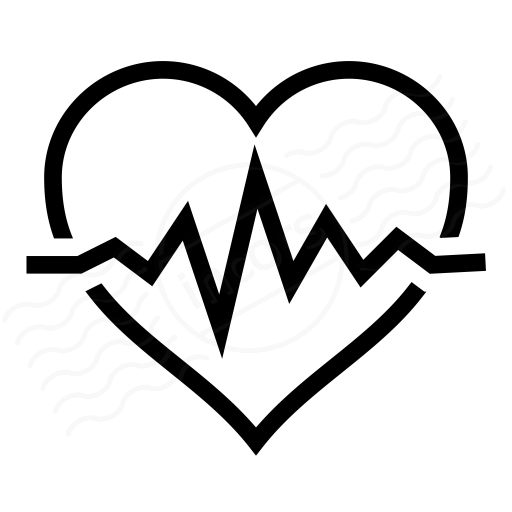 Heartbeat Line Clipart Black And White Heartbeat icons@Share on.