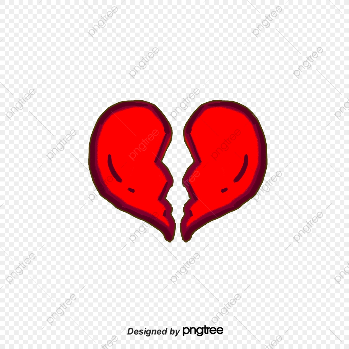 Heartbreak, Sad, Cartoon PNG Transparent Clipart Image and PSD File.