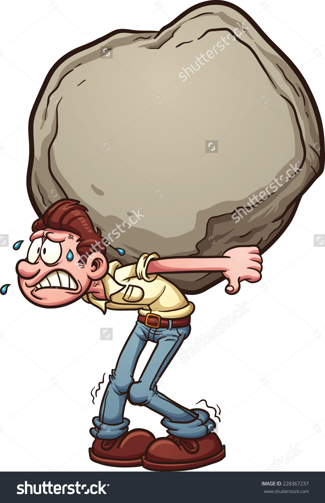 People holding something heavy clipart.