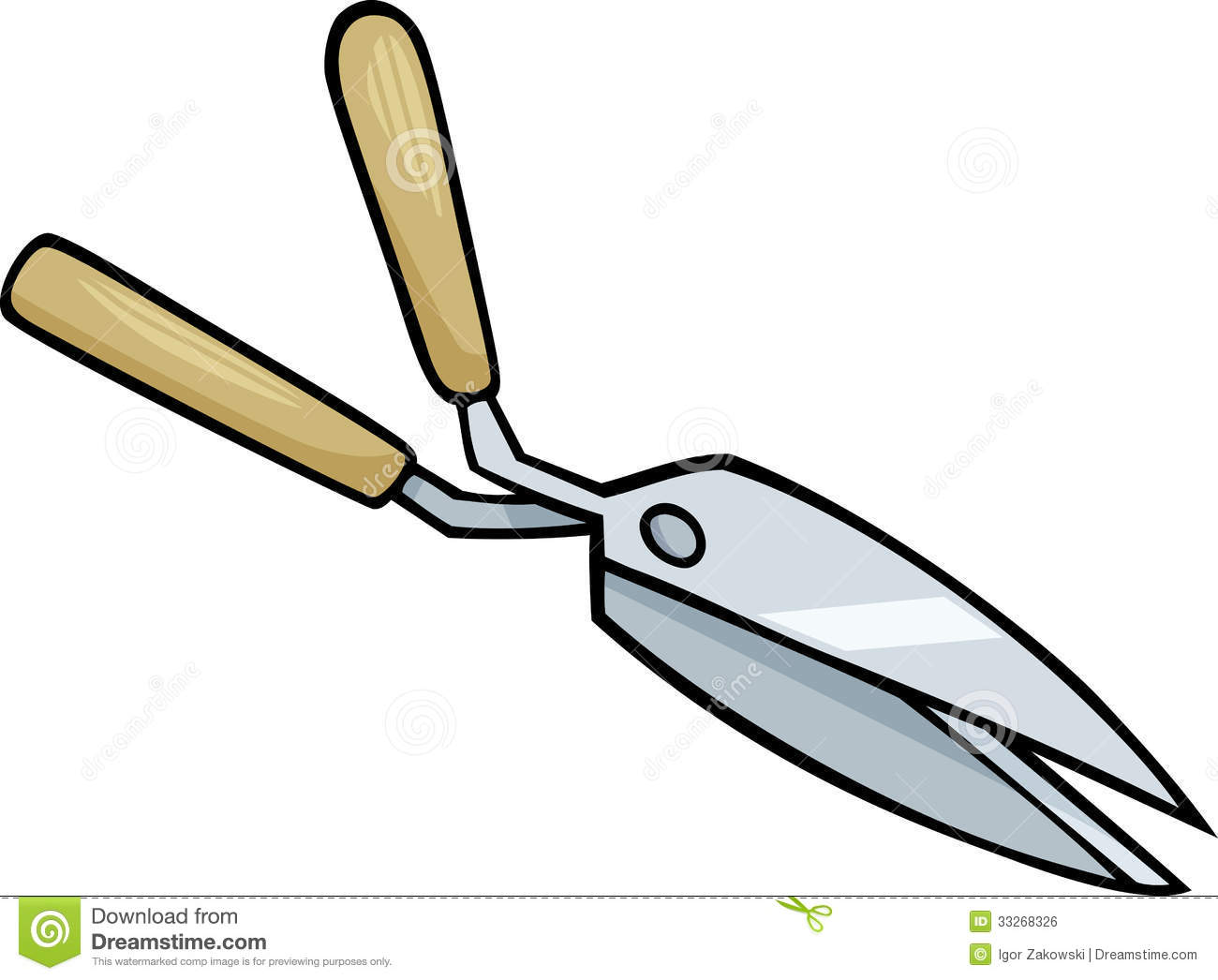 Hedge Scissors Clip Art Cartoon Illustration Royalty Free Stock.