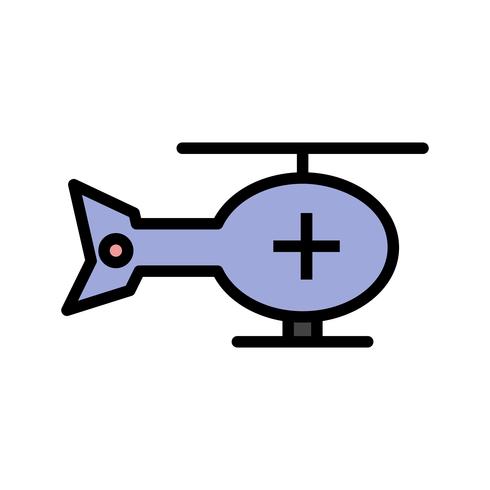 Vector Helicopter Icon.