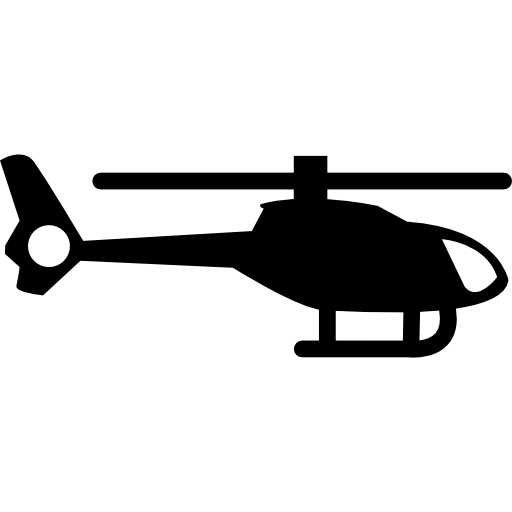 Helicopter silhouette Icons.