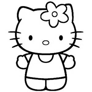 Hello Kitty Black And White Vector.