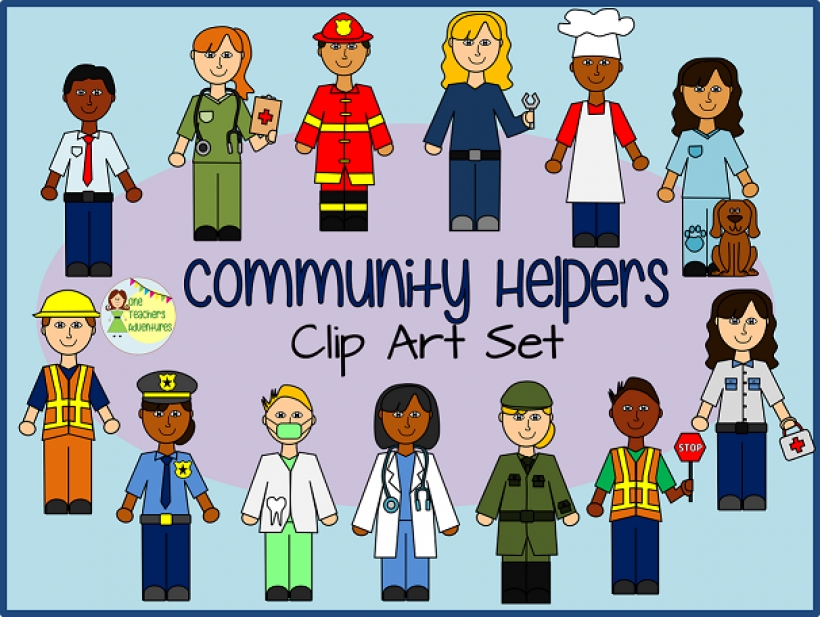 Free Printable Community Helpers Clipart - Minimalist Blank Printable