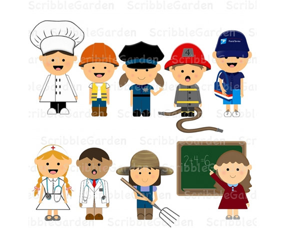 Community Workers Clipart.