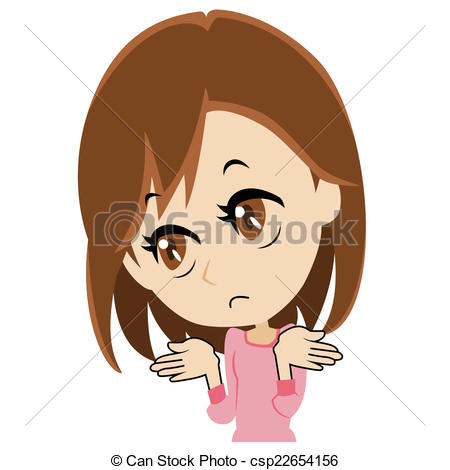 Stock Illustrations of Helpless young woman csp22654156.