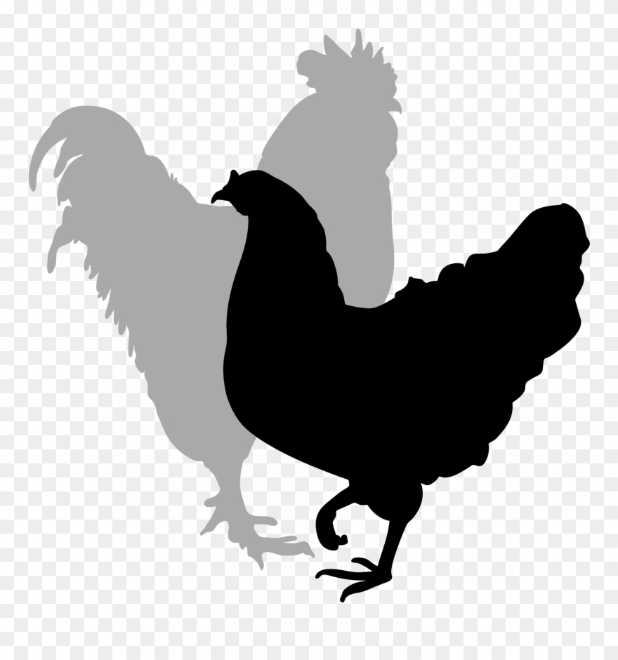 Rooster Silhouette Clip Art.